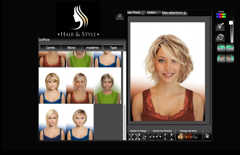Changer de coupe de cheveux virtuellement gratuit - Salon making of