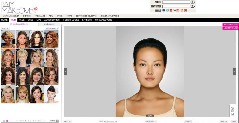 Tester une couleur de cheveux en ligne - Salon making of