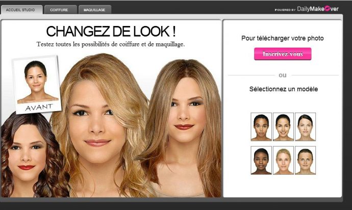 Changer de coupe de cheveux virtuellement gratuit - Salon making of